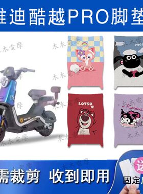 适用雅迪冠能酷越PR0电动车丝圈脚垫TDT1312Z电瓶车防水脚踏垫