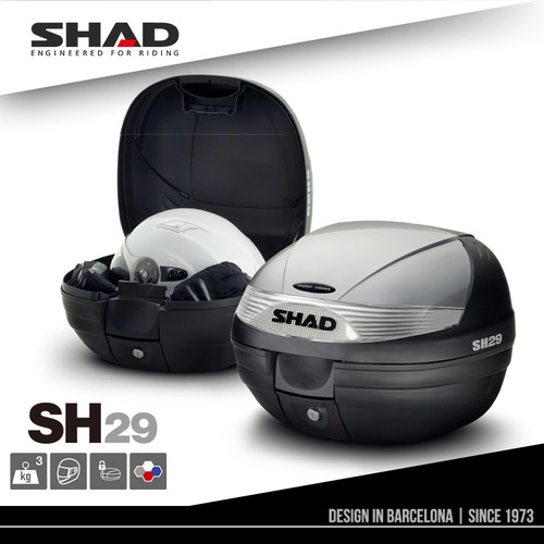 SHAD夏德摩托车尾箱适用九号 小牛 极核电动车踏板通用后备箱SH29