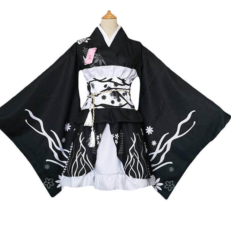 穹妹cos服缘之空春日野穹cosplay服女动漫表演服黑色影楼写真和服