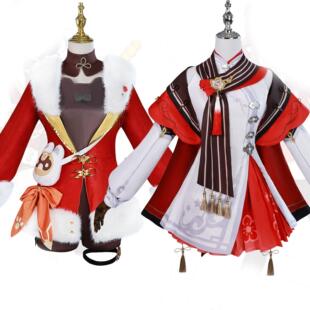 胡桃海灯节cos服原神胡桃宿雪桃红香菱岁夜欢哗 cosplay