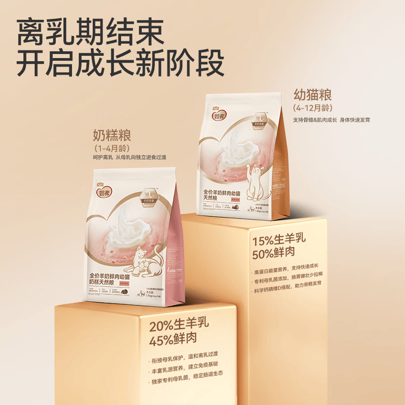 麦富迪幼猫奶糕粮羊奶鲜肉高蛋白