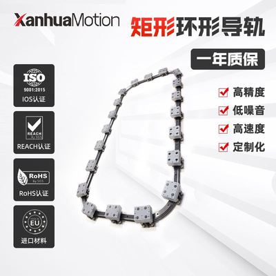 现货速发矩形环形导轨链条导轨生产循环线设备弧形导轨零件滑块输