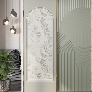 现货速发衣柜拉门贴纸厨房门贴画装饰化妆室玻璃贴台移门电梯改造