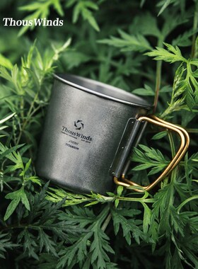 速发T户ous Wids千风h外单层折叠钛杯野餐茶杯咖啡杯水加热便携可