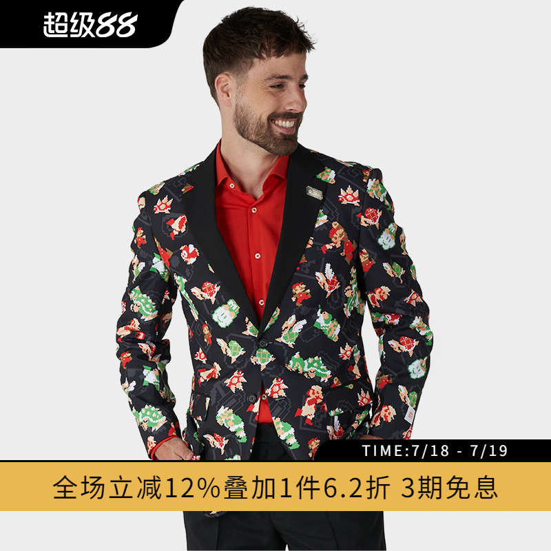 个性印花 西装也可以不正经