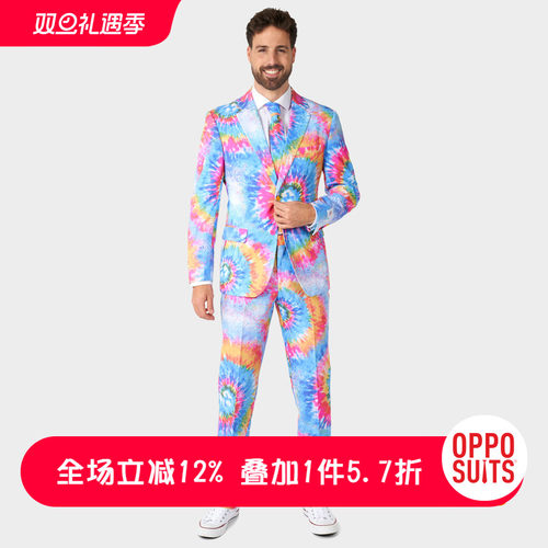 个性印花 西装也可以不正经