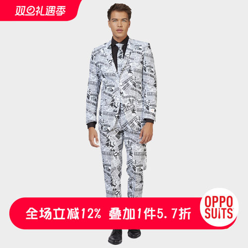 个性印花 西装也可以不正经