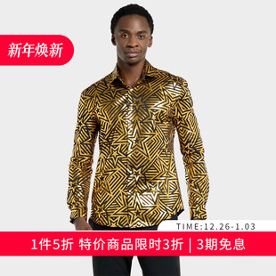 衬衫 修身 衬衣男时尚 OPPOSUITS新款 OPPO衬衫 长袖 休闲男装 上衣 男士