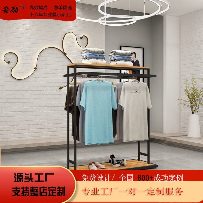 中岛展示台挂衣服架子服装店中岛架展示架铁陈列架陈列台展示柜图片