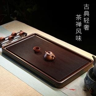 电木茶盘德国家用客厅轻奢现代干泡茶台实木茶海电胶木办公托盘
