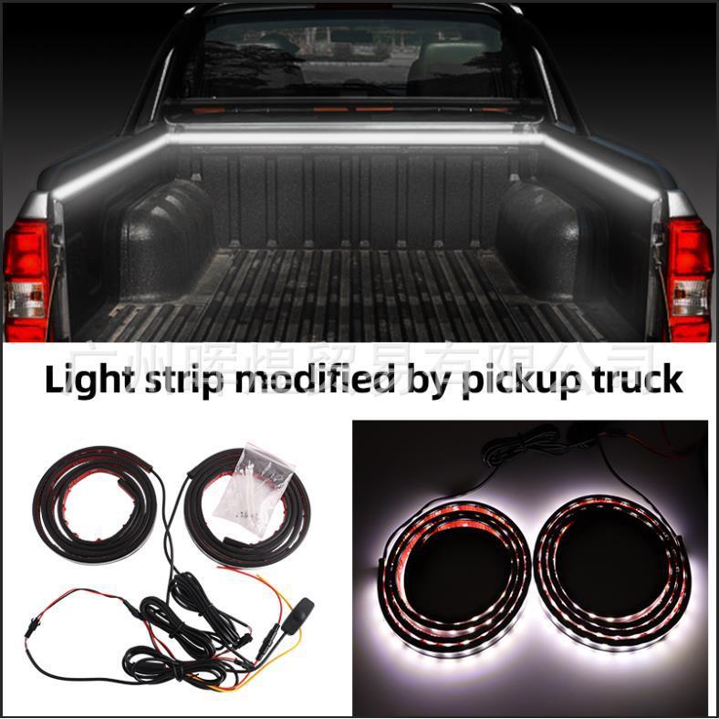 跨境热卖皮卡车厢一拖二卡车尾灯 60寸照明 套管防水软灯带灯条