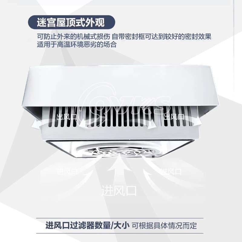 顶上排风机 机柜风扇过滤网 F2E225-230-DP 风扇及过滤器