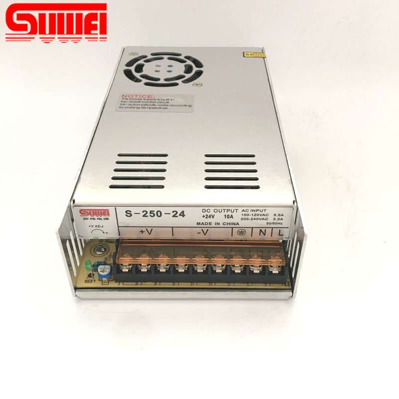 250W开关电源S-250-24AC220V转24V10A12V20A5V36V48V步进电机LED