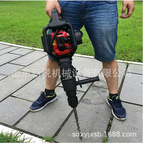 汽油动力冲击锤 手持式石头钻孔机 两冲程便携式路面破碎镐