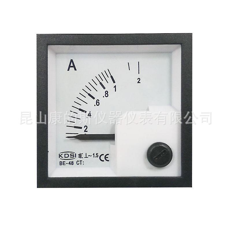 指针式低电流配电柜表头BE-48 AC1A 小型交流电流表，直接测量