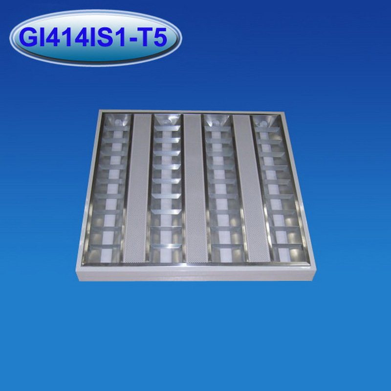 批发600*600格栅灯盘吸顶式T5led格栅灯盘明装4*14W LED灯盘外壳