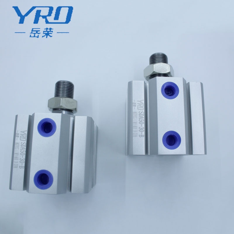YRO岳荣气缸sda63x25x30x35x40x45x50x75x100薄型气缸外牙SDAS63