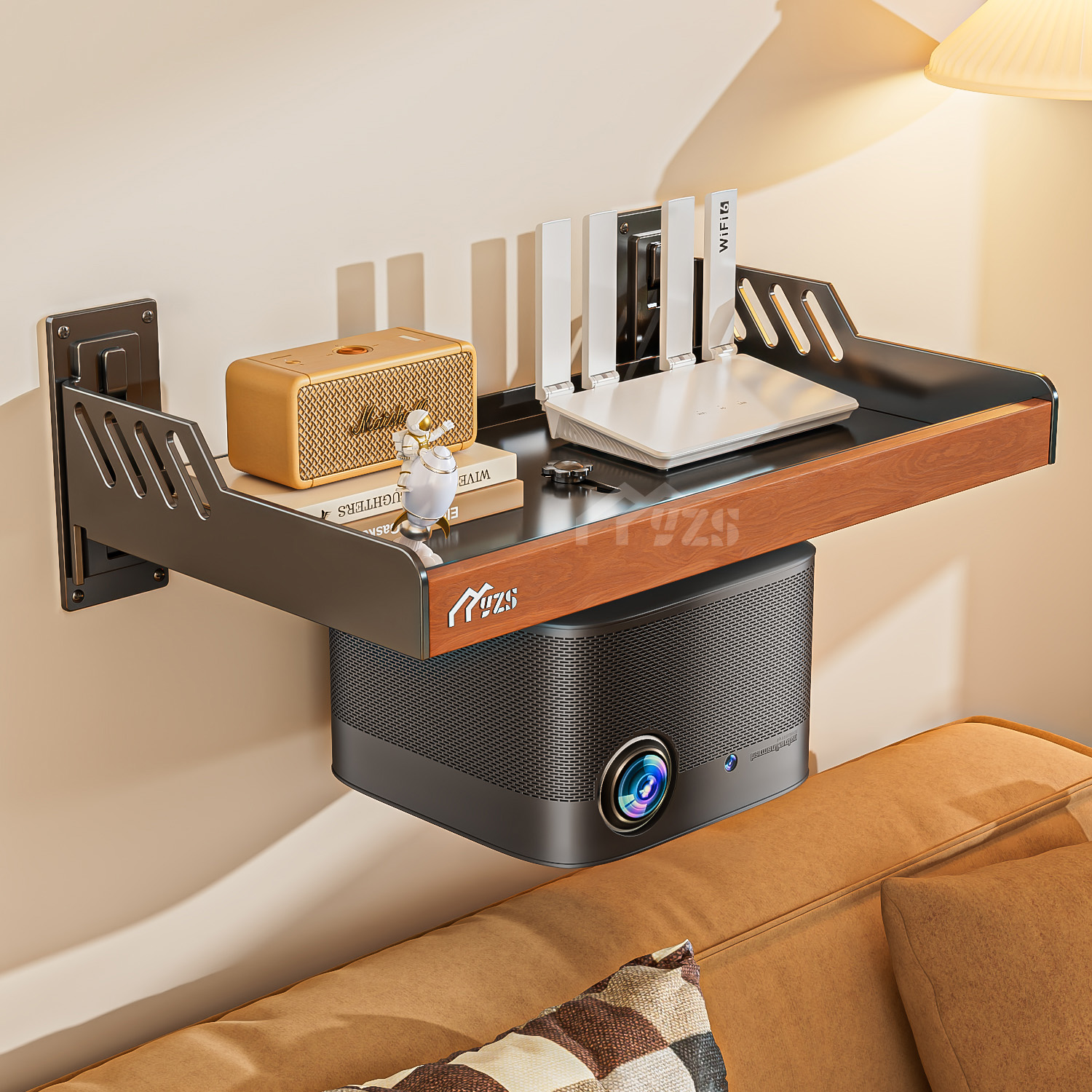 加厚款投影支架多功能360旋转床头桌面云台支架自由调节便携通用