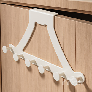 门后挂钩挂衣架免打孔门上挂架挂衣钩卧室房门背后衣服整理置物架