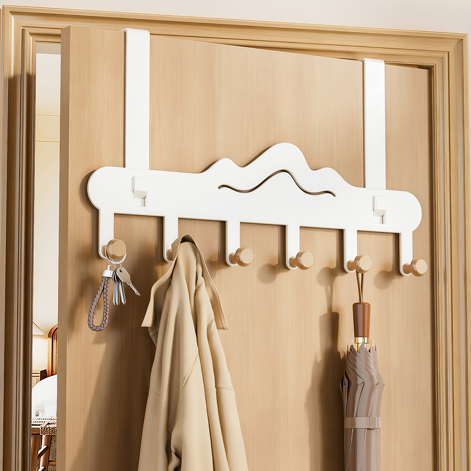 门后挂钩免打孔吸盘款多巴胺