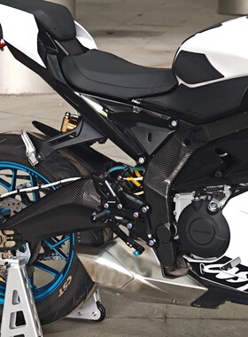 Weite碳纤维适用春风675SR碳纤维油箱盖钥匙罩定风翼排气罩保护罩