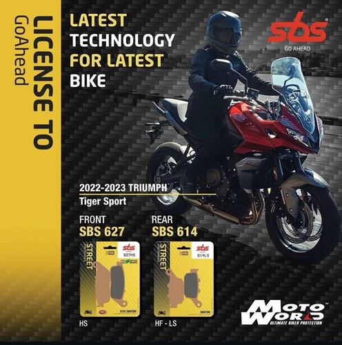 丹麦sbs原装进口高性能刹车片适用TRIUMPH凯旋 Tiger Sport