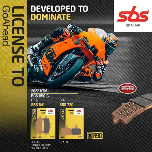 丹麦sbs原装进口高性能刹车片适用KTM RC8C 890C  丹麦sbs制