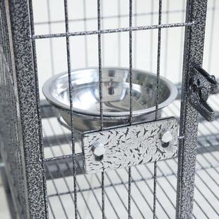 包邮宠物挂碗防打翻不锈钢碗悬挂式狗碗饮水食盆笼固定挂架宠物