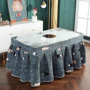 桌子罩套烤火方形取暖加厚电炉绒长桌加茶几桌布电新款炉火冬天烤