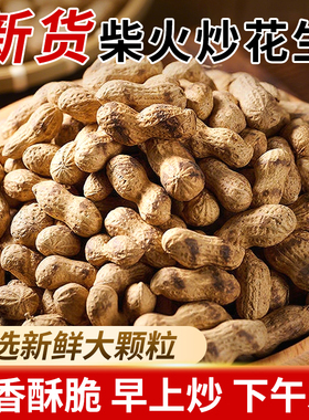 农家铁锅炒花生带壳熟原味柴火瓜子花生炒货大全零食小吃休闲食品