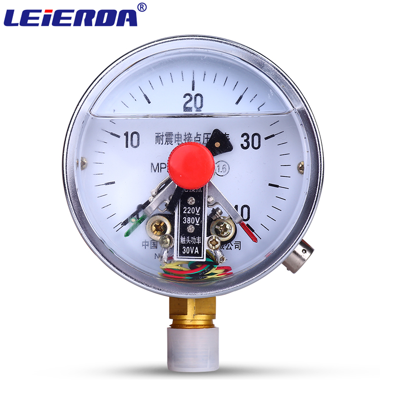 雷尔达YNXC100耐震电接点压力表磁助式220V/380V 30VA径向轴向