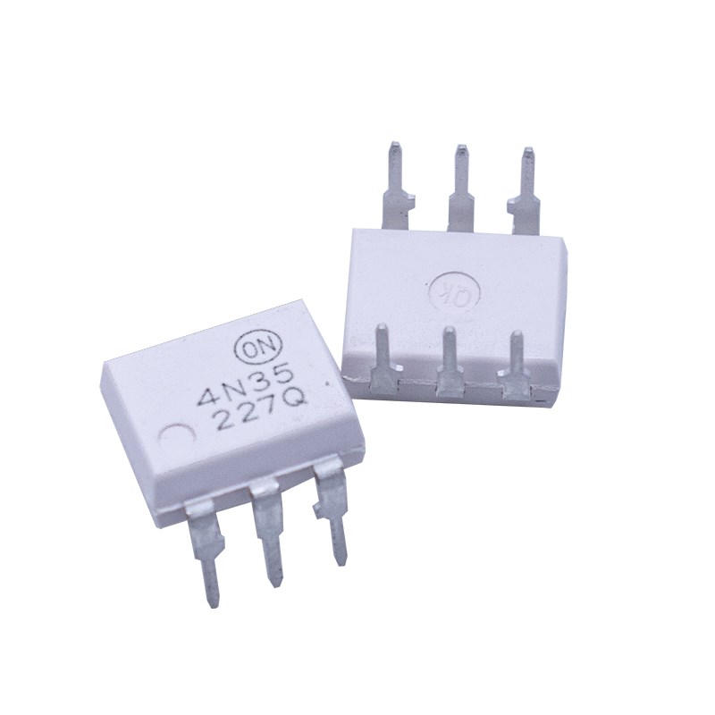 白色 全新原装进口 4N35 直插DIP6 光耦合器晶体管输出 代EL4N35