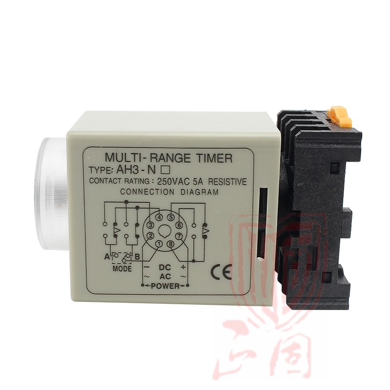AH3-N时间e继电器 AH3-NA B C D E通电延时定时器 AC220VD24VDC12