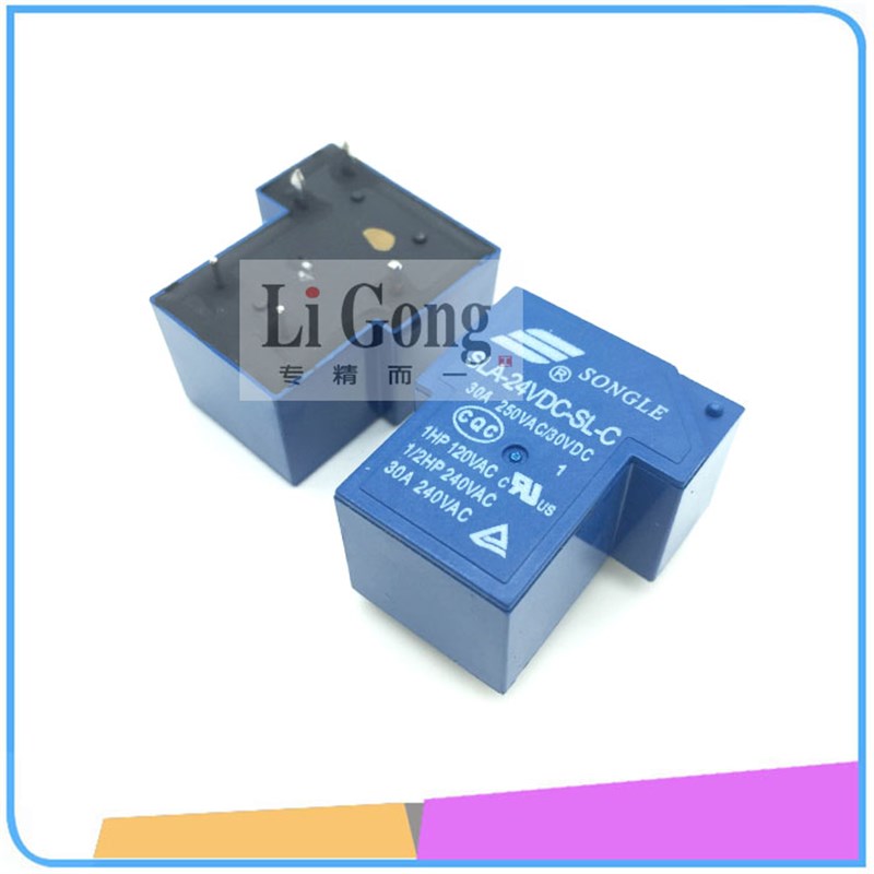 逆变焊机用DC24V 12V T型5脚继电器SLA-DJC24V-SL-C底板供电继电