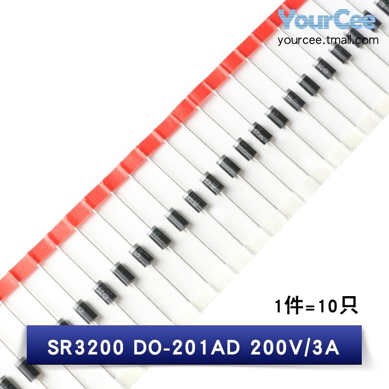 SR340/360/3100/3200 肖特基二极管 40/60/100/200V3A DO-201AD