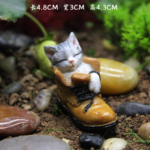 园艺多肉装饰小摆件微景观可爱小动物猫咪阳台小花园布置园艺装饰