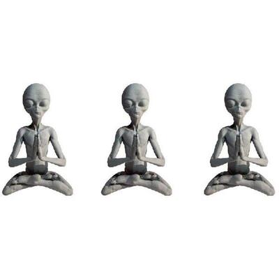 速发3X+Witchcraft+Meditation+Alien+Statue+Mini+Resin+Ornamen