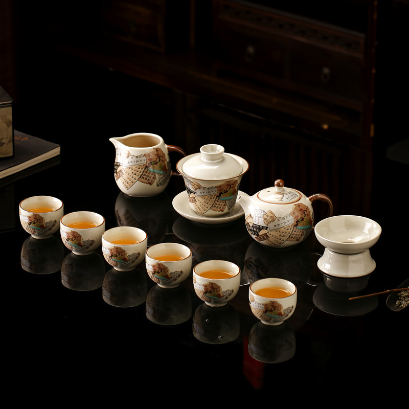 速发汝窑套具茶装家用2025新款功夫茶壶奢杯泡茶轻茶高档中式办公,餐饮具,功夫茶具,淘宝优惠券,粉丝福利购,淘宝优惠卷