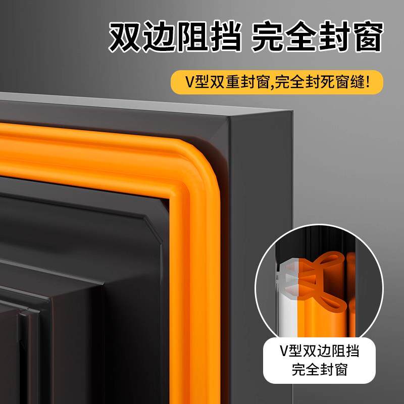 现货断桥铝窗户卡槽密封条防漏风缝隙F塑钢平开铝合金门窗隔音防