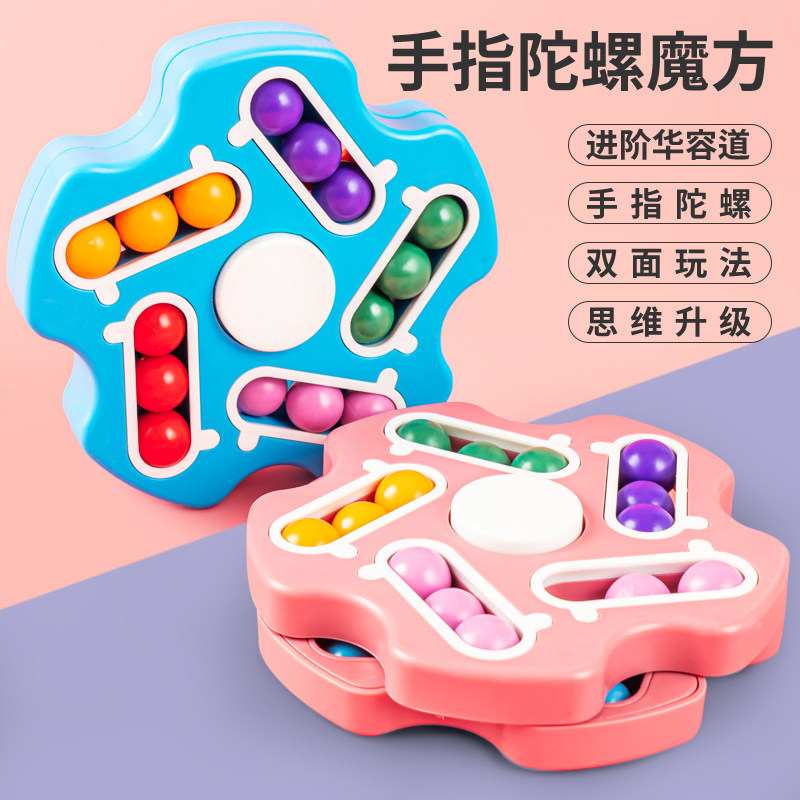 速发儿童罐豆魔方玩具益智旋转智尖易拉魔可乐魔盘汉堡滚珠趣指力