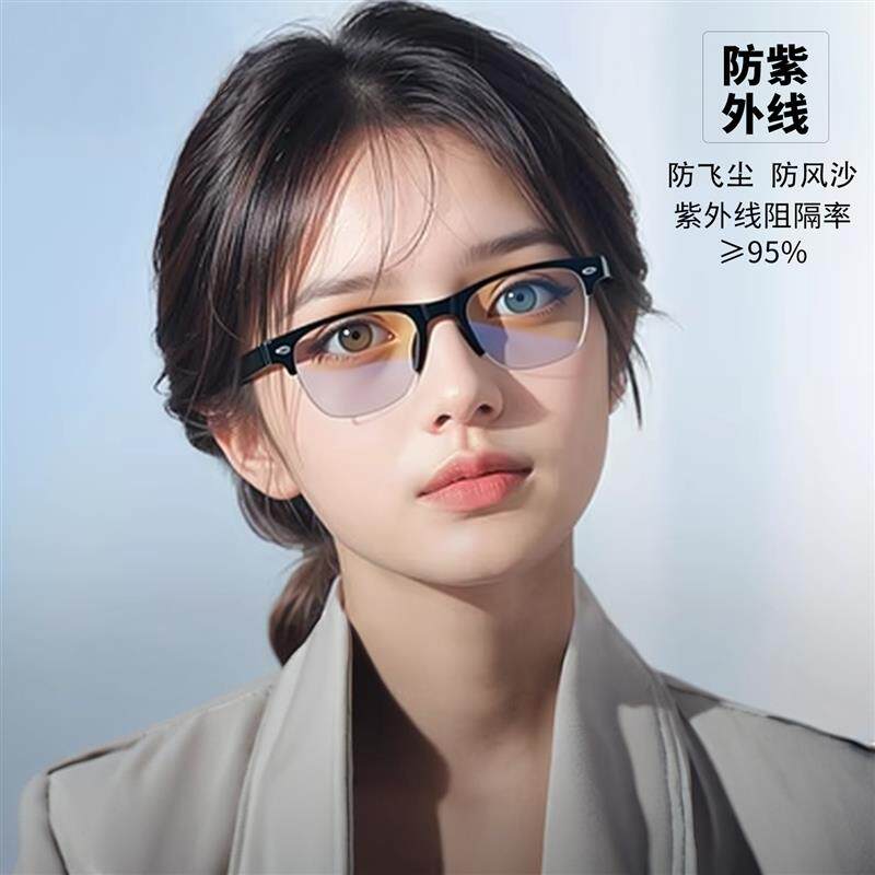 速发女士护目镜劳保眼镜女款防强光电焊护目镜工业级眼镜防粉尘护