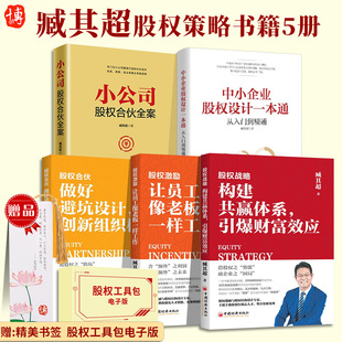 臧其超股权书籍5册 股权激励 小公司股权合伙全案 股权合伙 股权战略股权思维策略企业管理培训书 中小企业股权设计一本通