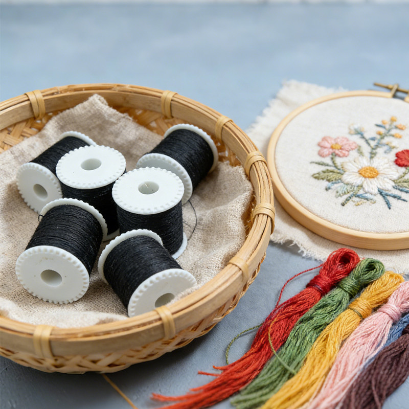 佳艺小型缝纫机专用黑白色红色彩色面线圈上线轴涤纶对合线芯10卷