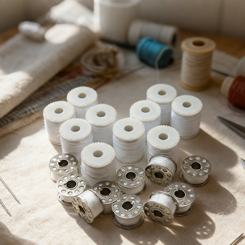 家用小型缝纫机白色面线底线组合装芳华佳艺初艺原装403s涤纶线轴
