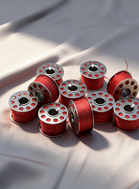 芳华505A家用缝纫机专用铁梭芯40/3涤纶金属底线芯缝纫机红色线轴