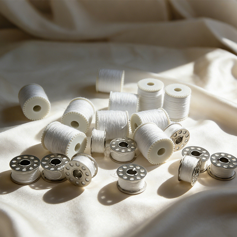 家用缝纫机白色面线圈金属铁梭芯20个组合装小型缝纫机面线底线轴