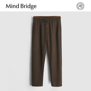 户外保暖卫裤 Mind Bridge2025秋冬男老钱风含羊毛混纺直筒休闲裤