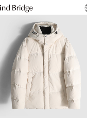 Mind Bridge2025冬季新款男士都市户外保暖90鸭绒白色羽绒服外套