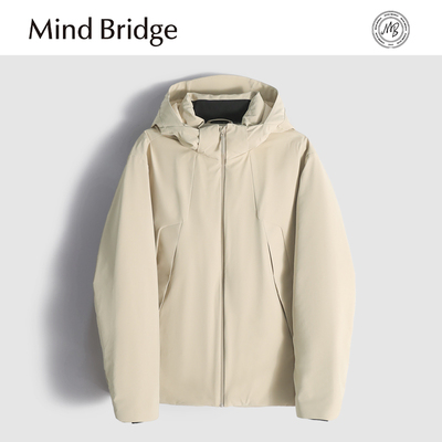 Mind Bridge2025冬季新款都市户外机能风保暖90鹅绒羽绒服外套男