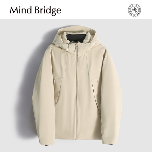 Mind Bridge2025冬季新款都市户外机能风保暖90鹅绒羽绒服外套男